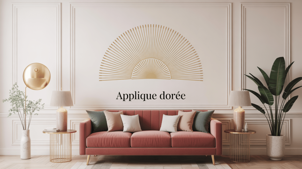 illustration applique dorée déco moderne et classique