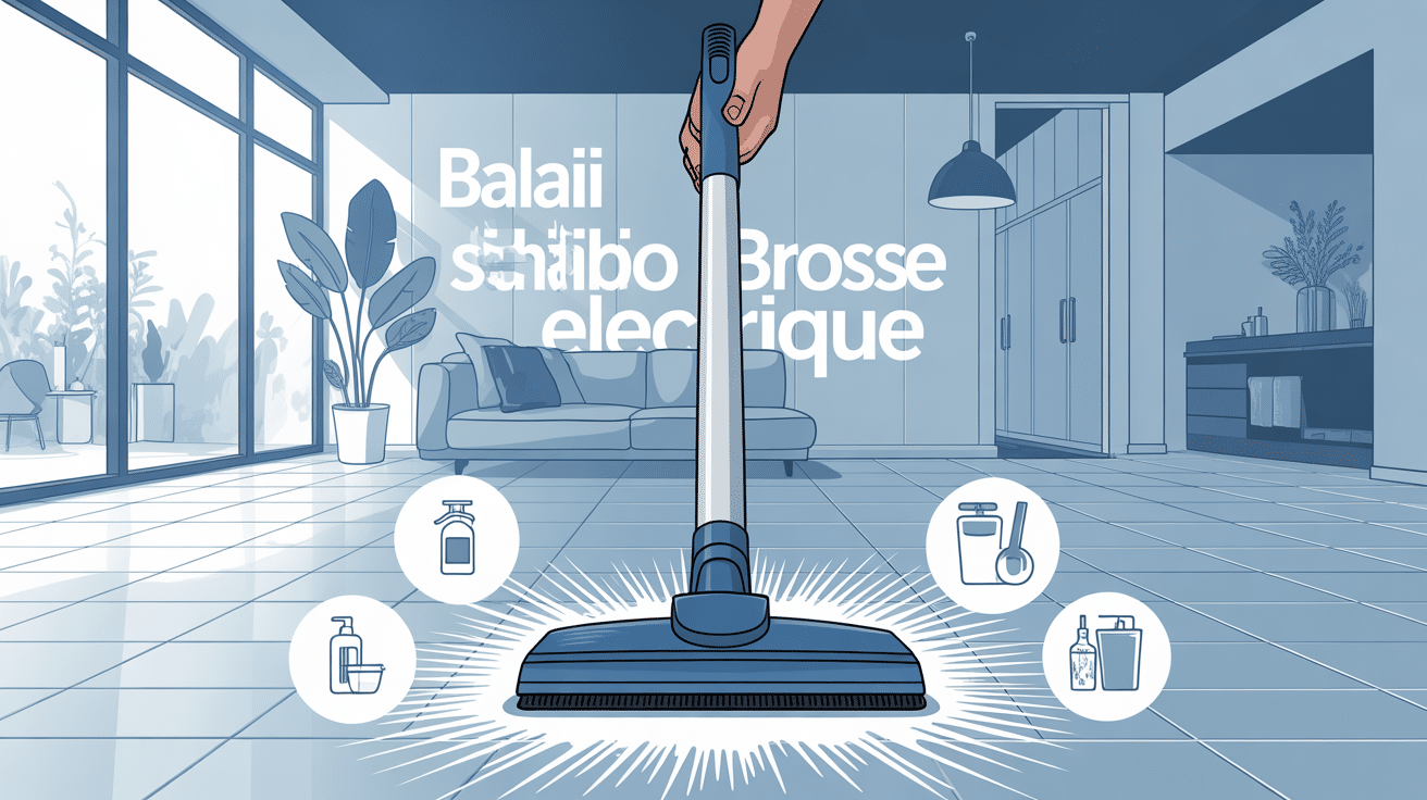 Balaie brosse electrique dans intérieur moderne