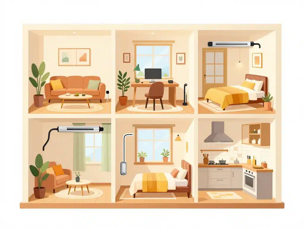 Solutions cache fils electriques design toutes pièces maison