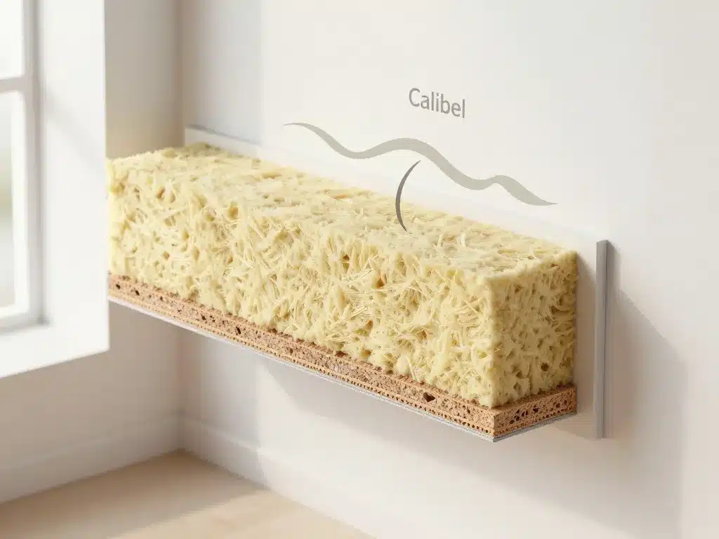 Schéma panneau Calibel isolant laine minérale plâtre