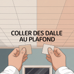 Coller des dalles au plafond rénovation design