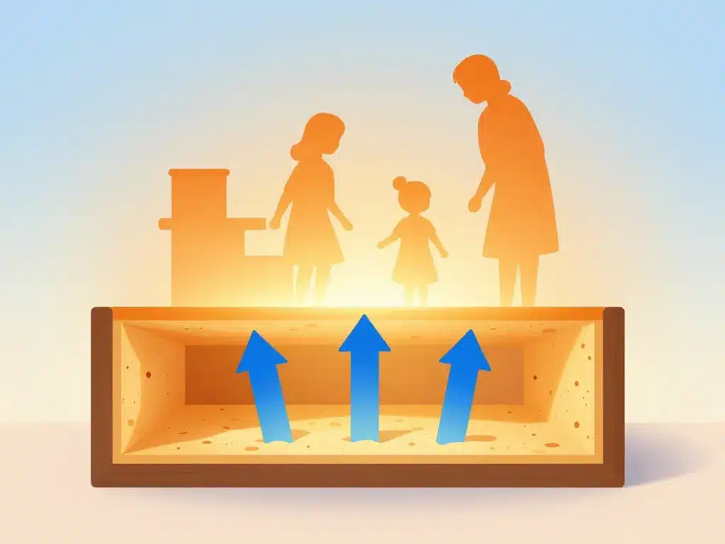 Schéma isolation plafond cave amélioration confort