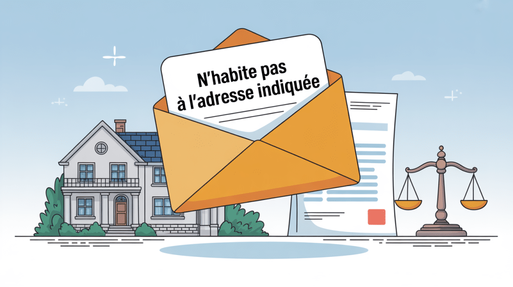 n'habite pas à l'adresse indiquée illustration administrative