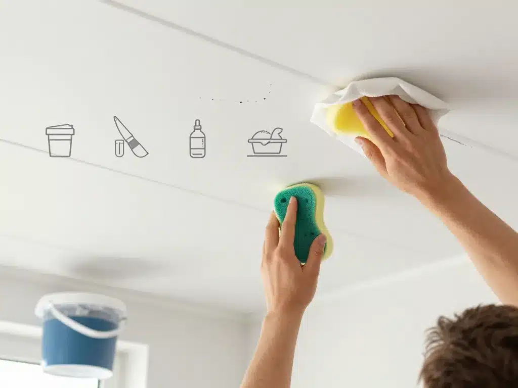 Préparer plafond pour coller des dalles au plafond