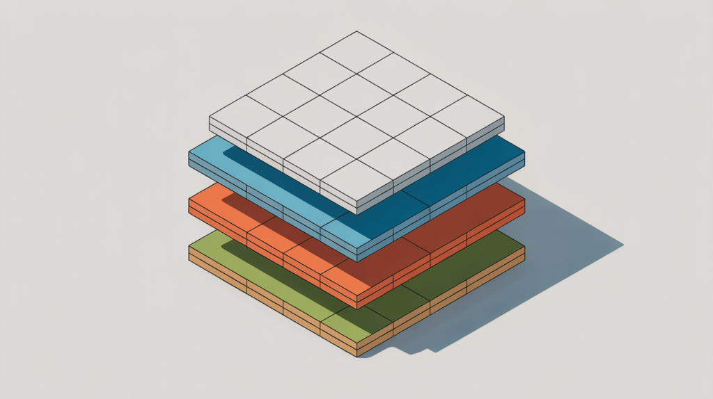 schéma étanchéité toiture terrasse moderne en coupe