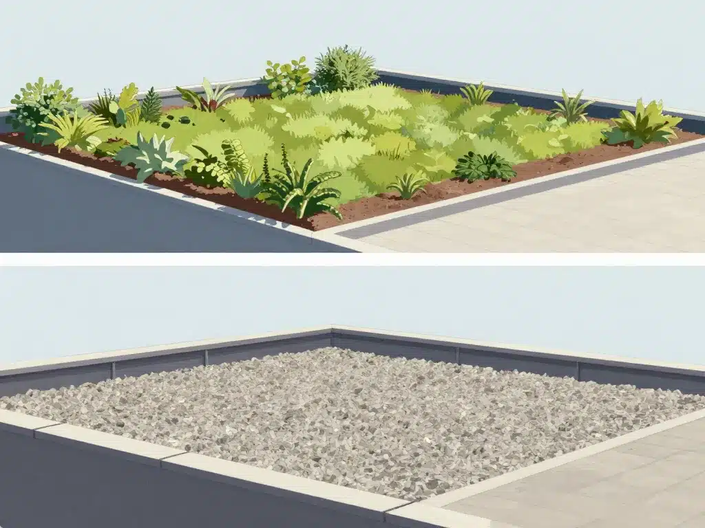 schéma étanchéité toiture terrasse accessible et végétalisée