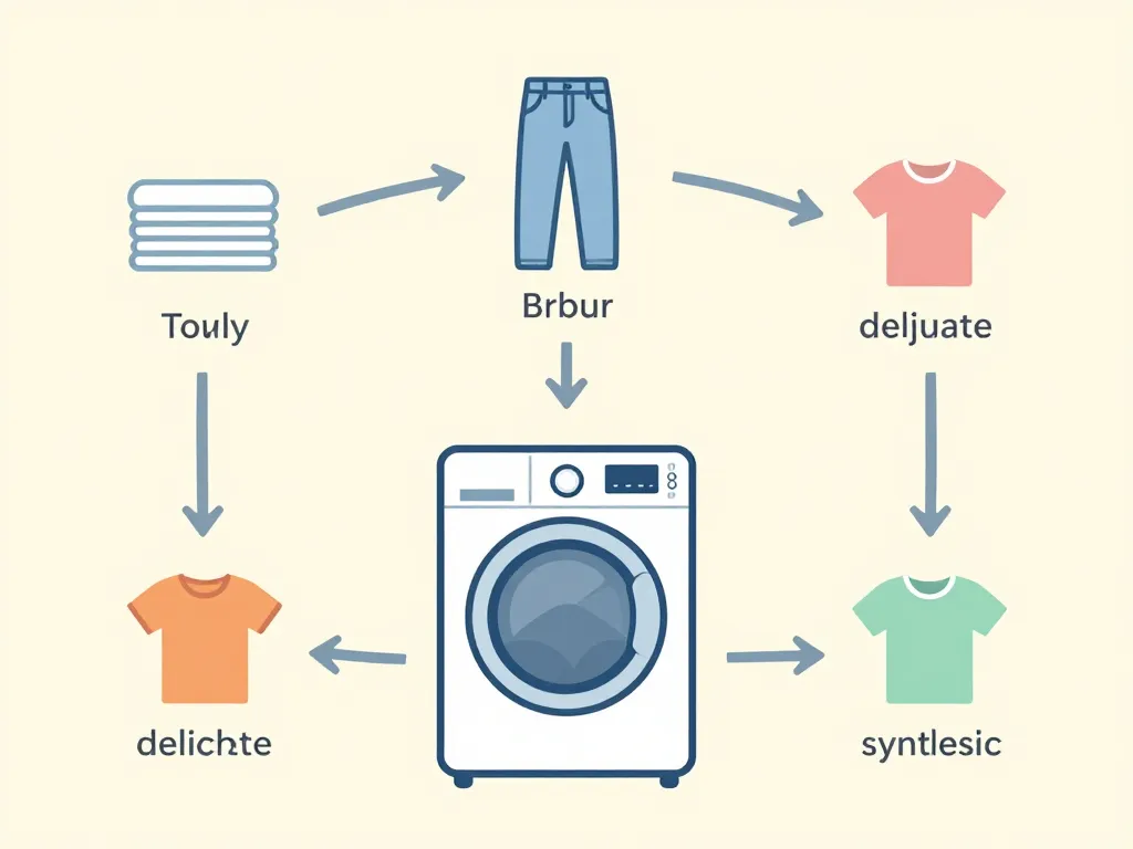 seche linge programme schéma cycle selon textile