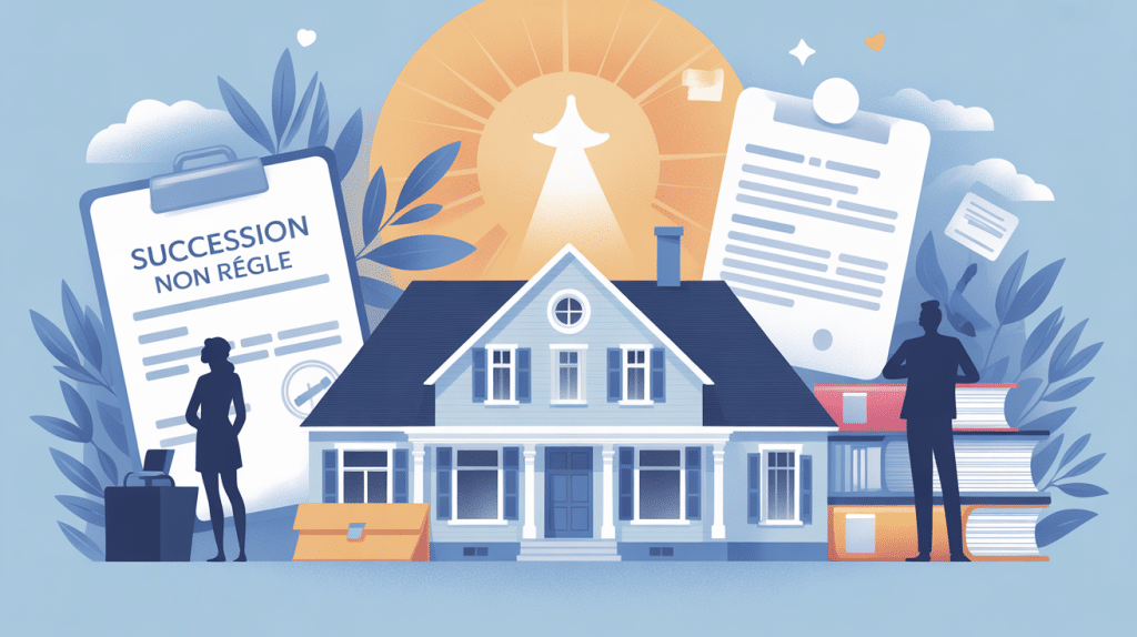 Illustration maison et héritiers succession non faite depuis 5 ans