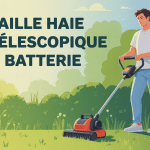 taille haie télescopique à batterie illustration jardin sans fil