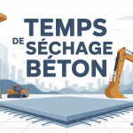 Illustration temps de sechage beton chantier moderne