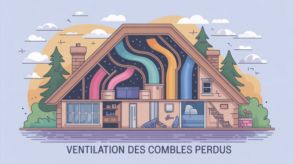 schéma vectoriel ventilation combles perdus