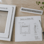Aeration fenetre pvc outils et grille sur plan de travail