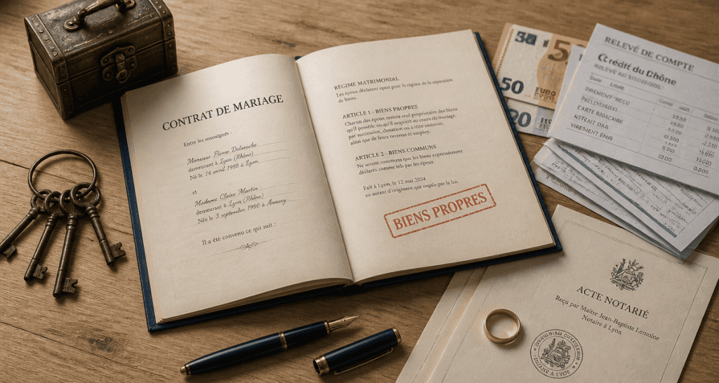 biens acquis avant le mariage contrat et preuves