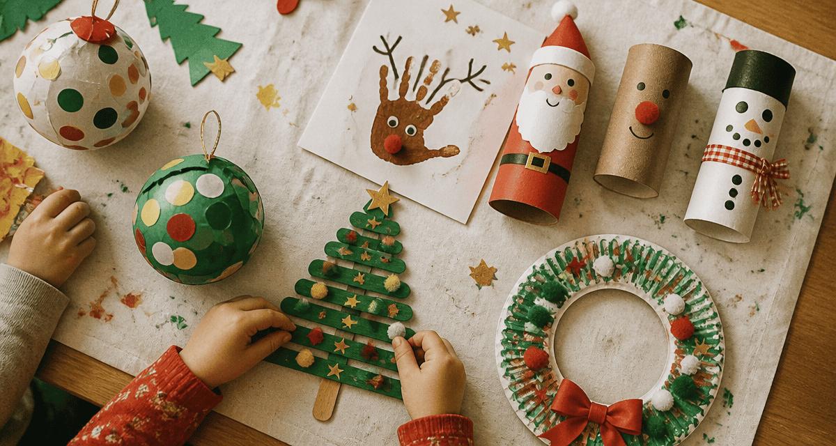 bricolage de noël pour petit de 2 ans sans ciseaux
