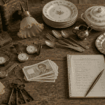 brocanteur qui achète tout objets anciens sur table