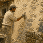 enduit pierre vue artisan façade