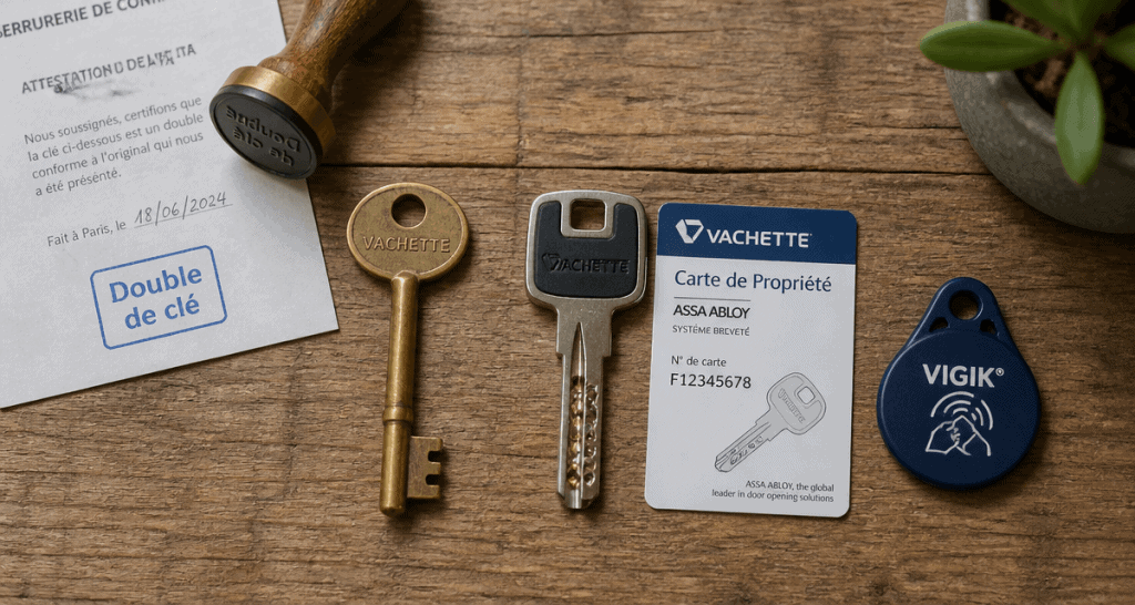 Faire des double de clé carte propriété badge