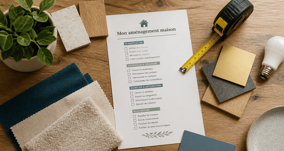 mon amenagement maison vue aérienne checklist et échantillons