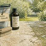 nettoyage pierre naturelle javel terrasse brosse savon