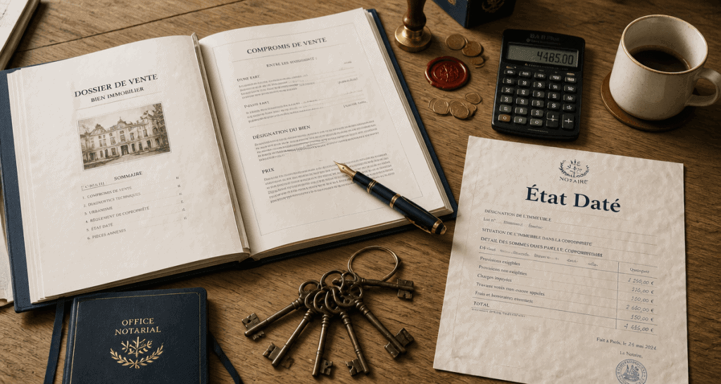 vente sans état daté documents notaire clés