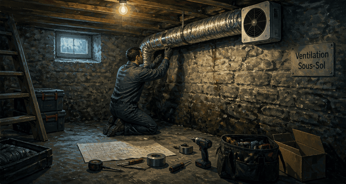 ventilation mecanique sous sol extracteur d air