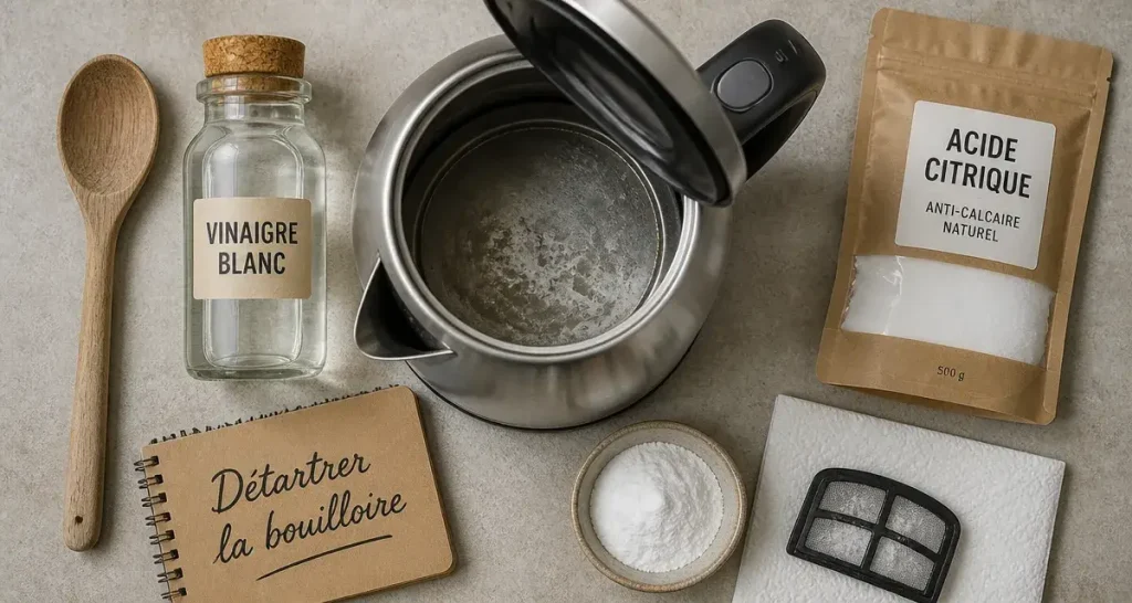 Comment nettoyer une bouilloire : calcaire retiré au vinaigre et à l’acide citrique