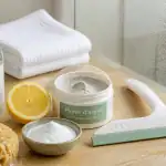 accessoires naturels pour enlever le calcaire sur les parois de douche