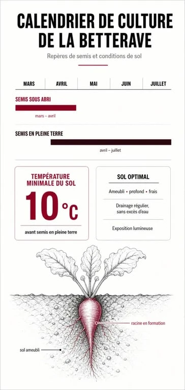Calendrier et conditions de plantation de la betterave au potager