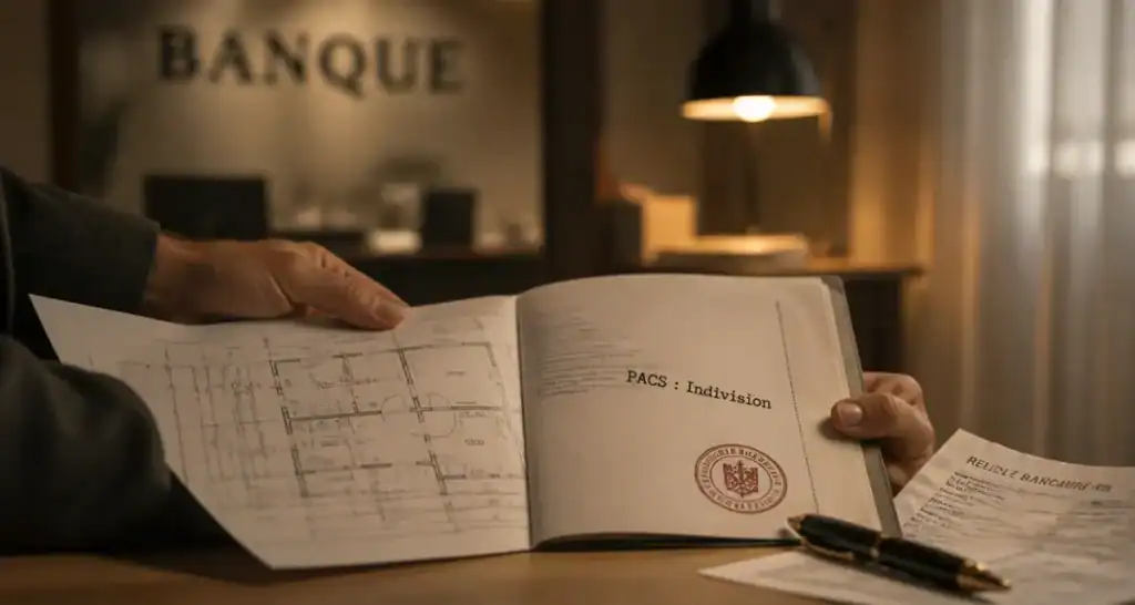 PACS avantage achat immobilier : indivision, acte notarial