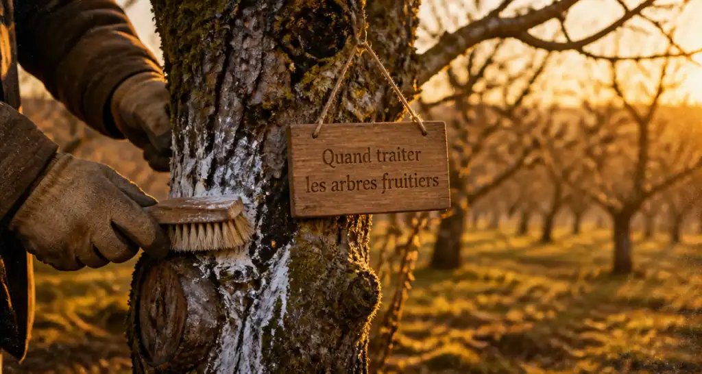 quand traiter les arbres fruitiers verger ancien badigeon