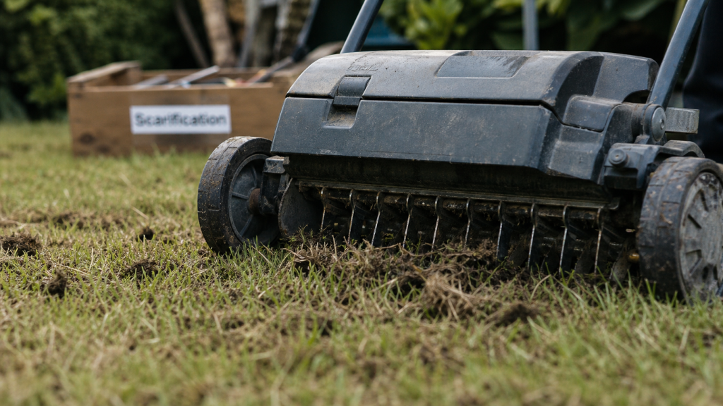 À quoi sert un scarificateur ? Démousse et aère la pelouse en retirant le feutre