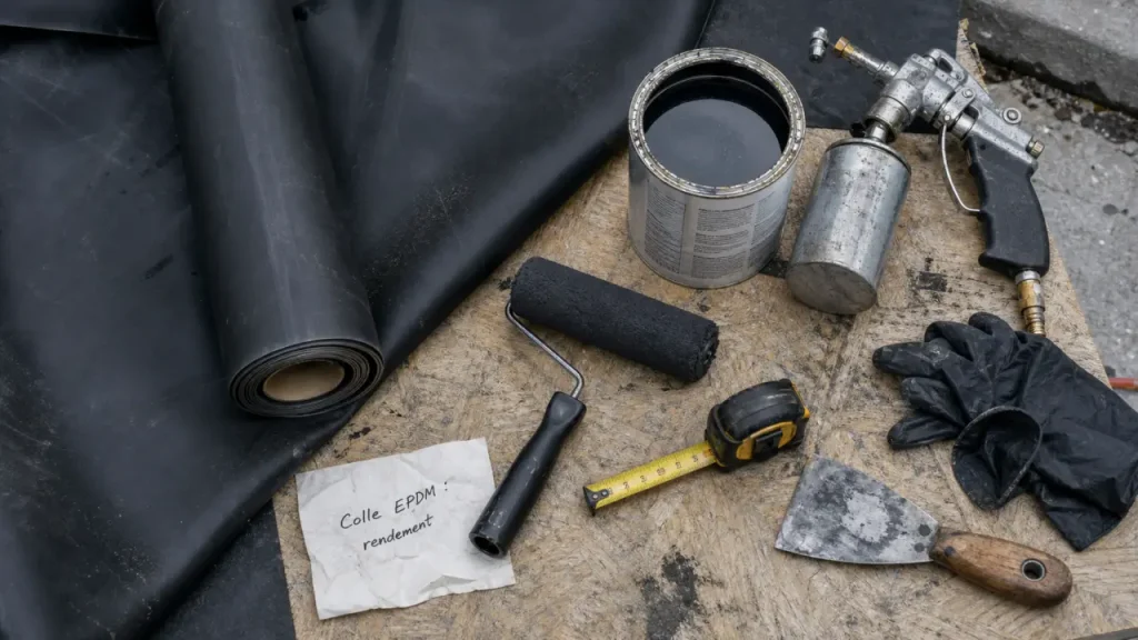 Colle epdm néoprène ou acrylique : rendement et pose sur toiture EPDM