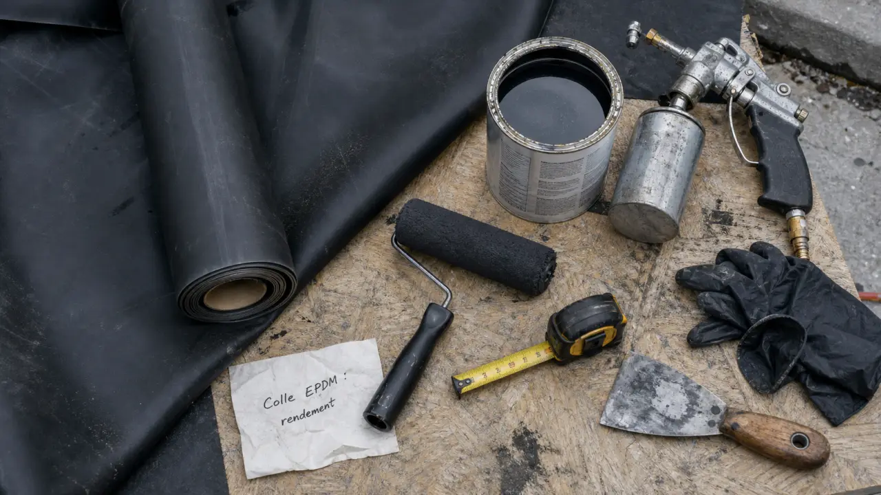 Colle epdm néoprène ou acrylique : rendement et pose sur toiture EPDM