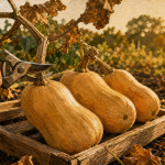 Quand cueillir les butternut mûre : couleur beige, pédoncule sec
