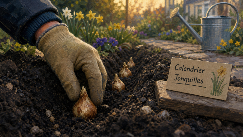 Quand planter jonquilles : profondeur de plantation en jardin