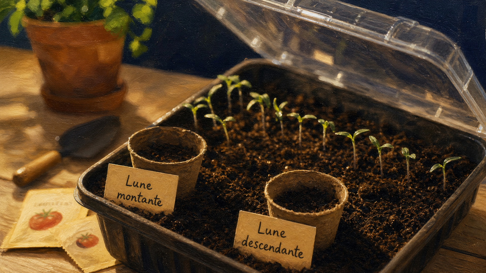 Quand semer les tomates avec la lune : lune montante pour semis, lune descendante pour repiquage