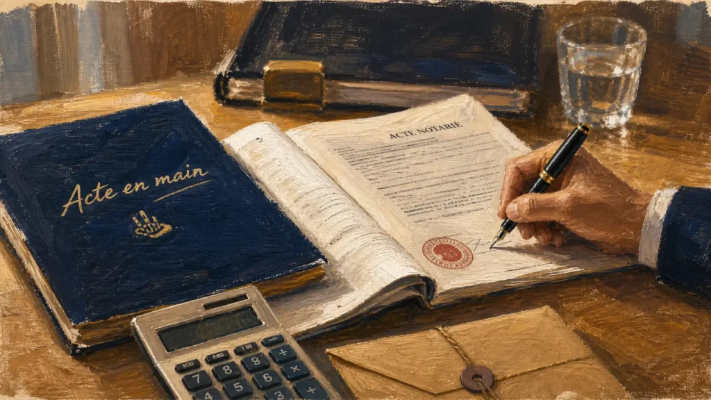 Qui paie les frais de notaire : acte en main, documents notariés