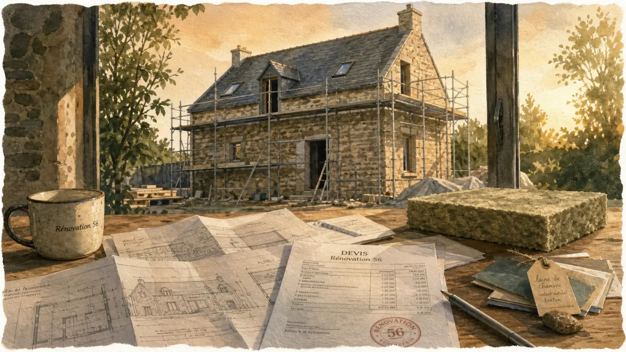 Rénovation maison morbihan clé en main : plans et devis pour travaux.