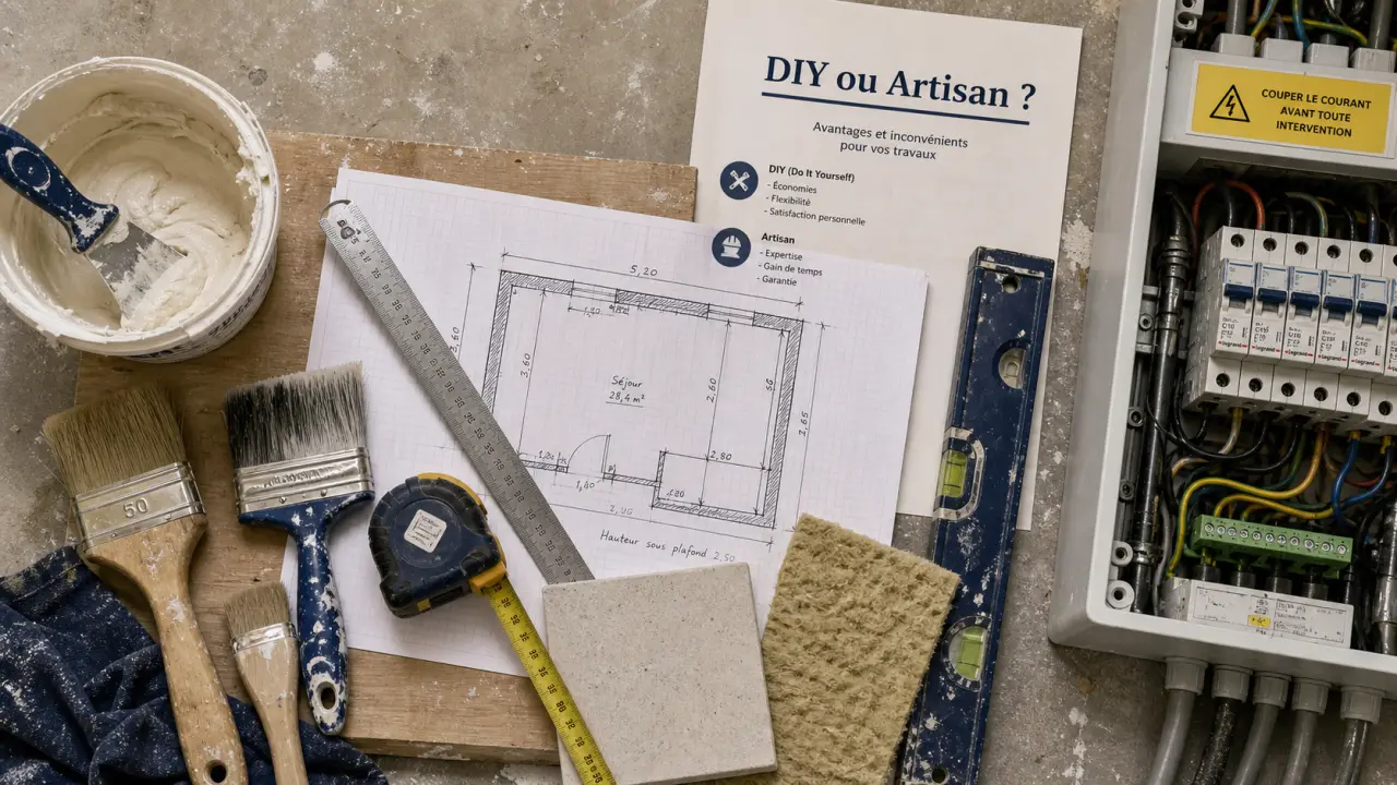 artisan-renovation conseils travaux diy : plan de chantier DIY ou artisan, budget rénovation