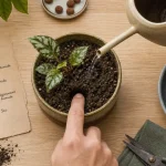 Comment arroser ses plantes d'intérieur : doigt teste le terreau humide, éviter les racines noyées