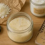 Composition des bougies : cire végétale, mèche et parfums