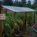 Abri tomates fait maison pour protéger les plants du mildiou