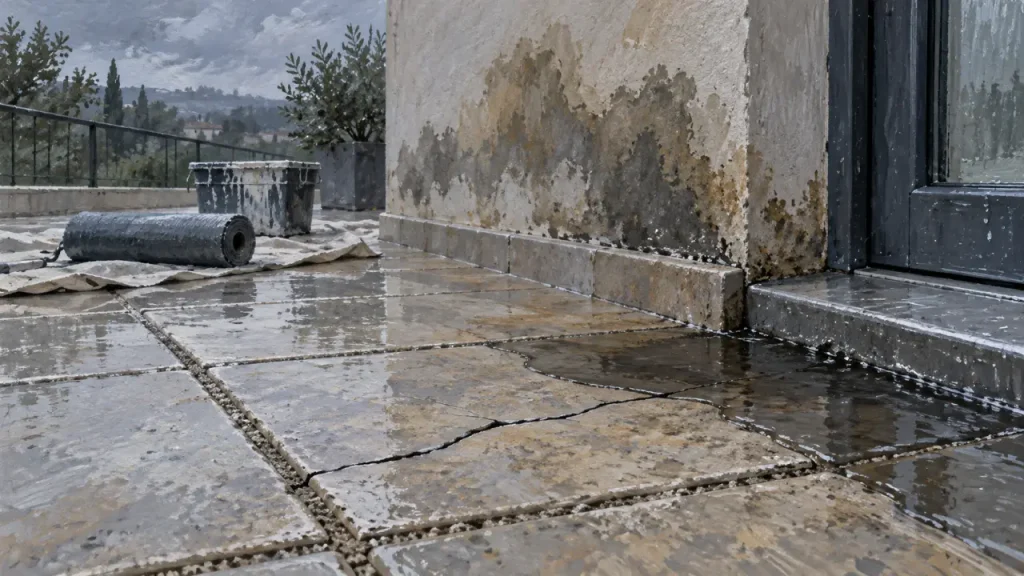 Étanchéité sur carrelage terrasse : fissure, joints poreux et humidité