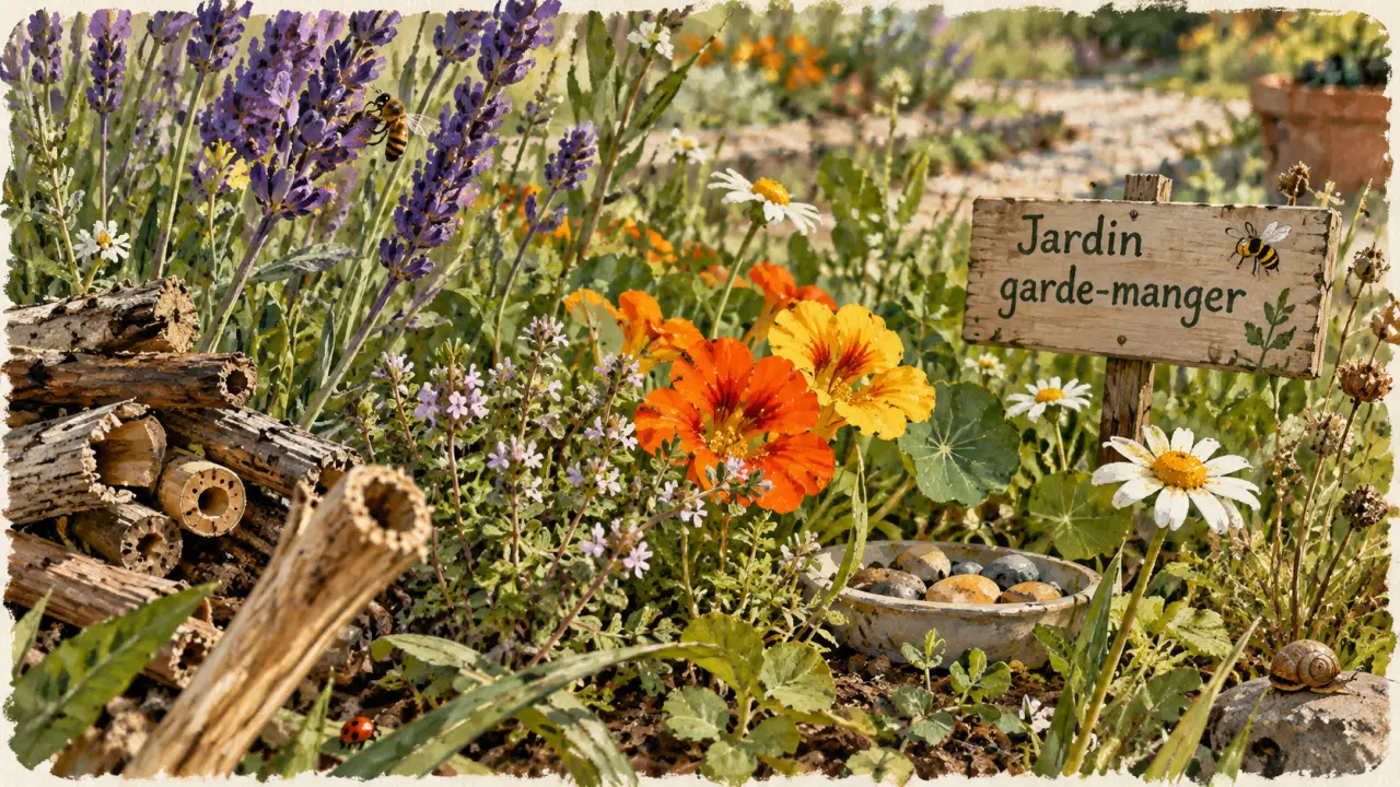 Attirer les pollinisateurs au jardin : fleurs locales et refuge en bois