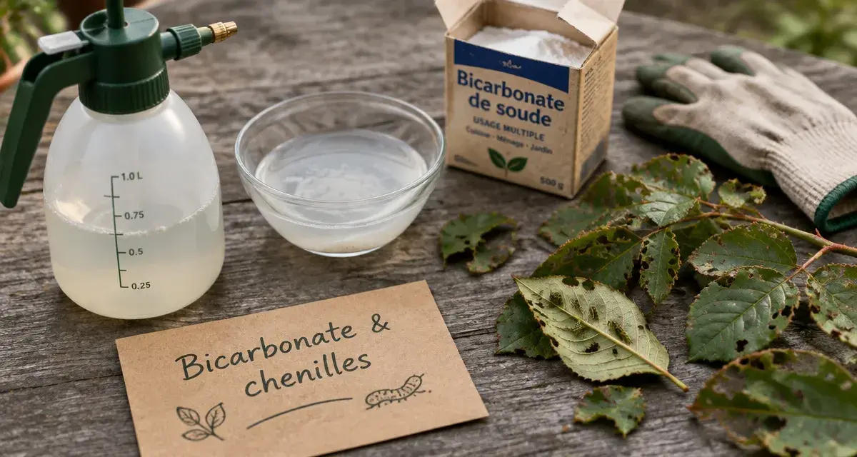 Bicarbonate pour tuer chenilles : limites au jardin